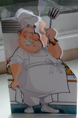 Chef Dude Shaped Card by JANE SEDDON
