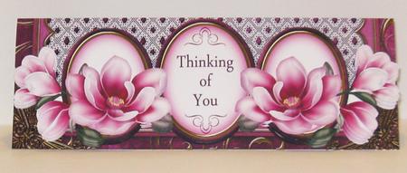 Cerise Magnolia Thinking of You Large Dl Card Kit by Jane Steinhagen