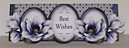 Dark Blue Magnolia Best Wishes Large Dl Card Kit by Jane Steinhagen
