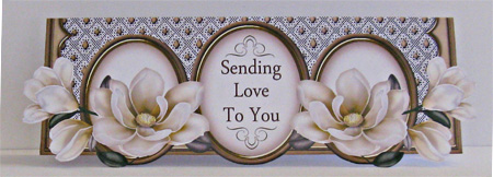 Cream Magnolia Sending Love to You Large Dl Card Kit by Jane Steinhagen