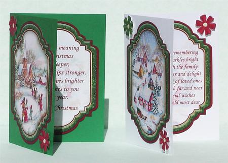 Vintage Christmas Scenes Toppers & Insert Plaques Green Featured Gallery Photo