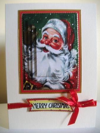 Cheery Santa Pyramids by Jane Wallace