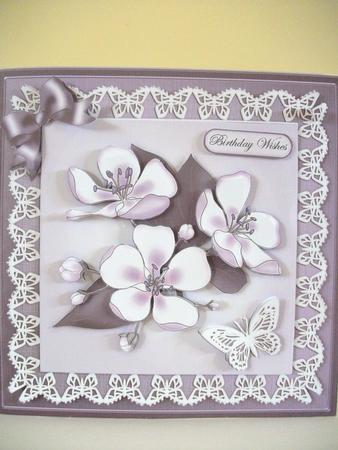 8 x 8 Apple Blossom Kit with 3D Decoupage by Jane Wallace