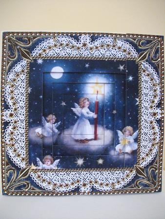 Angel Liting Sky Spiral Edge Stacker 8x8 Card Front Kit by Jane Wallace