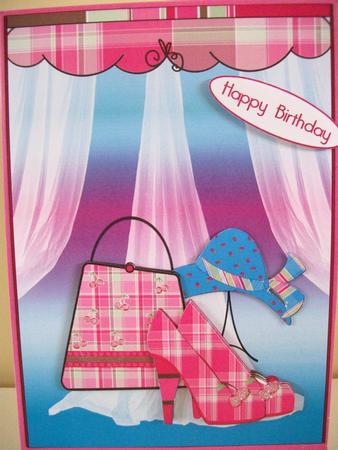 A Womans Essentials Quick Card Front with Decoupage by Jane Wallace