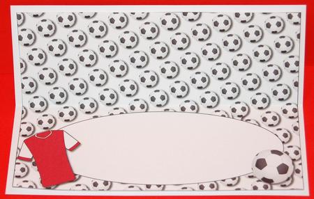 Football Fan Birthday (red & White) Insert by Jane Wells
