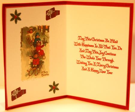 Sledging at Christmas Insert by Jane Wells