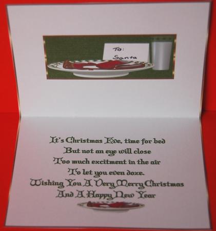 Christmas Cookies & Milk for Santa Insert by Jane Wells