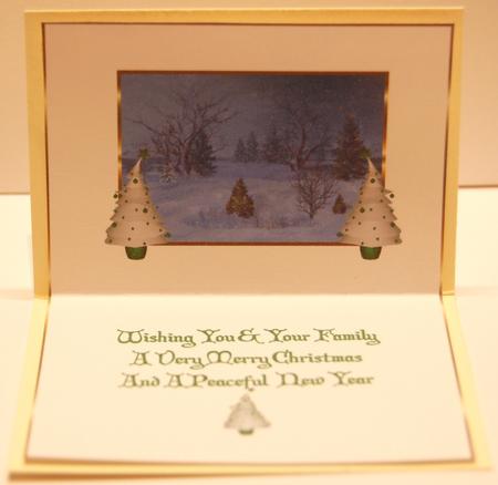 Christmas Winter Scene Insert by Jane Wells