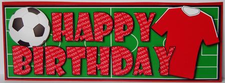 Football Fan Birthday (red 2) Large Dl by Jane Wells