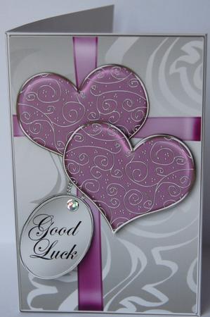 Elegant Romantic Hearts Lottery Wallet Card by Jane Wells