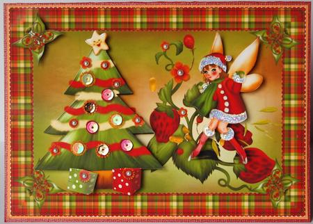 Christmas Fairy with Decoupage by Jane Wells