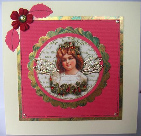 Vintage Girl Christmas Bauble Ornament by Jane Wells