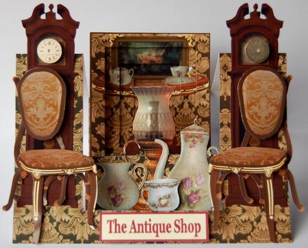Birthday Vintage Antique Shop Decoupage Stepper card Kit by Jane Wells