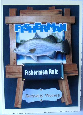 Stand Off Easel Card Fishermans Dream by Jane Wells