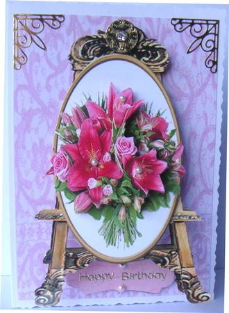 Stand Off Easel Card Formal Beauty by Jane Wells