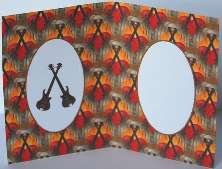 You Rock Guitars and Flaming Heart Insert by Jane Wells