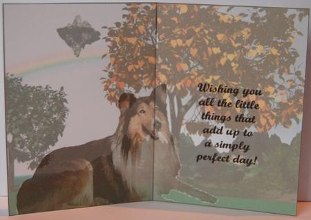 Lassie Come Home Insert with B,day Verse by Jane Wells