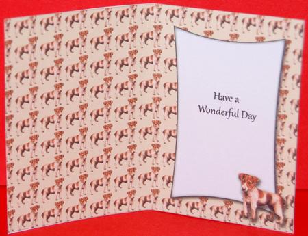 Jack Russell Insert with Message (cream) by Jane Wells