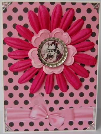 Dotted Pink Bow Border Sheet by Jane Wells
