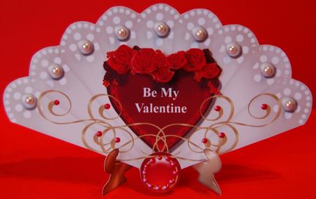 Be My Valentine Fan & Stand by Jane Wells
