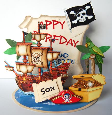 Giant Easel Tableau 3D Card Kit - Pirates! by Jane Wells