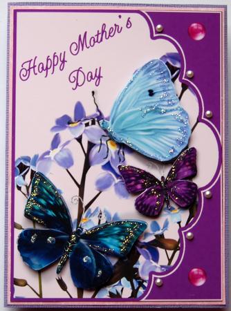 Mother's Day Butterflies Scallop by Jane Wells