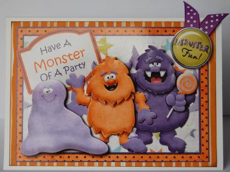 Have a Monster of a Party Birthday Card Front by Jane Wells
