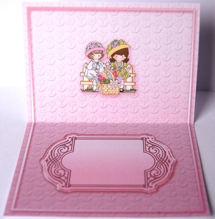 Spring Flowers Cute Girls Pink Matching A5 Insert by Jane Wells