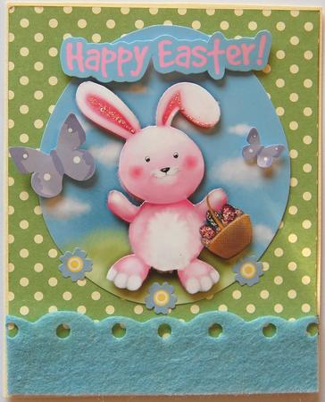 Easter Bunny A4 Card Topper by Jane Wells