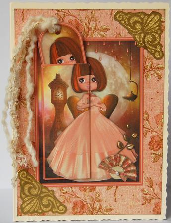 Apricot Shimmers - Bookmark Pocket Card by Jane Wells