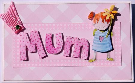 Pink Mum Step by Step Decoupage Craft Sheet by Jane Wells