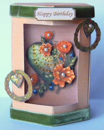 Orange Poppies 3D Terrarium Card Kit by Jane Wells