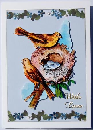 Vintage Easter and Birds Topper or 3D by Jane Wells