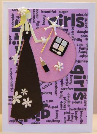 Sugar and Spice Girl Wording Backing Paper in Pink by Jane Wells