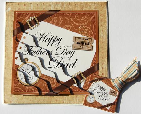 Happy Fathers Day Dad Wavy Corner by Jane Wells