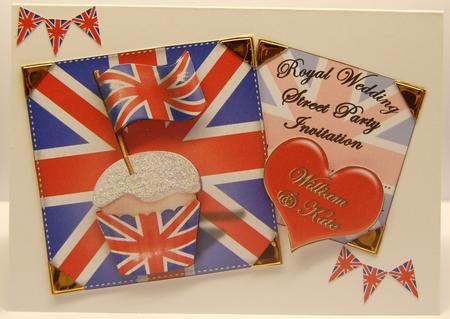 8 x 8 Flying the Flag Uk Scalloped Corner Topper by Jane Wells