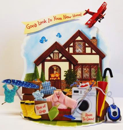 Giant Easel Tableau 3D Card Kit - New Home by Jane Wells