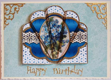 Forget Me Knots Embroidery Anglaise Scallop Deco Stacker by Jane Wells