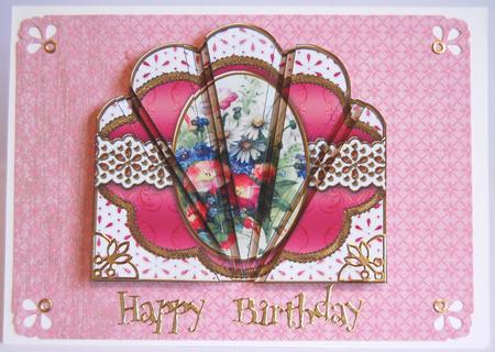 Wildflowers Embroidery Anglaise Scallop Deco Stacker by Jane Wells