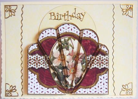 Christmas Roses Anglaise Scallop Deco Stacker by Jane Wells