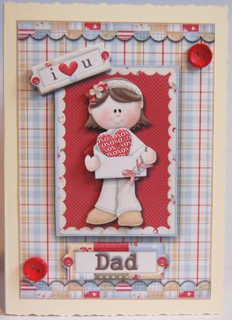 I Love You Dad Father's Day Card Front by Jane Wells