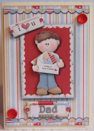 I Love You Dad Father's Day Card Front #2 by Jane Wells