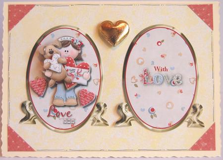 Girl with Puppy "puppy Love" Plate and Stand by Jane Wells