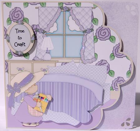 My Special Place Scalloped Edge Topper for 8 x 8 Card by Jane Wells