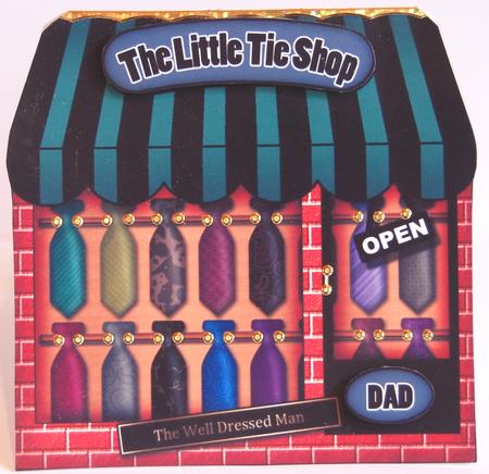 The Little Tie Shop Shaped Card Decoupage N Greetings by Jane Wells