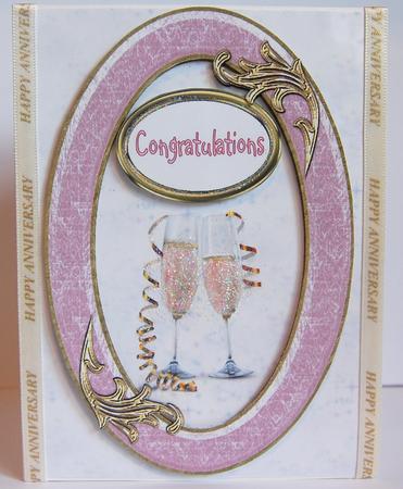 Champagne Glasses in Frame Pink Light by Jane Wells