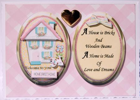 Welcome Home Sweet Home Plate & Stand by Jane Wells