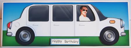 Large Dl Stretch Limo Quick Card with 3D Decoupage by Jane Wells