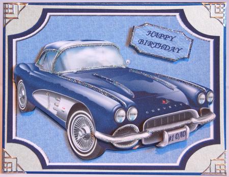 The Classic Blue Corvette by Jane Wells